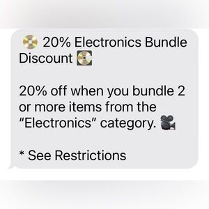 20% Electronics Bundle Discount - 20% off when you bundle 2 or more items